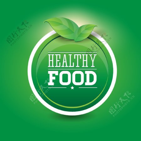 健康绿色食品矢量图