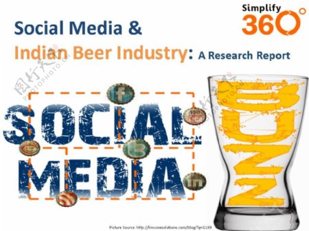 印度啤酒行业社交媒体PPT模板