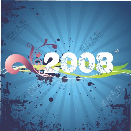 潮流元素2008字体与花纹