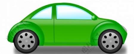 小绿车矢量图形