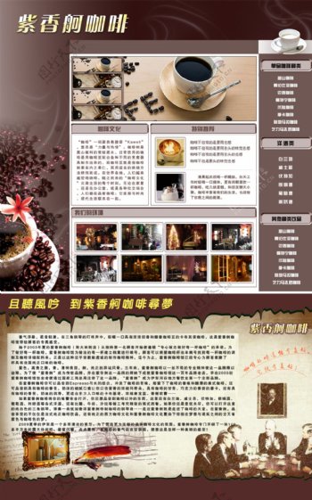 紫香舸咖啡网页宣传图片