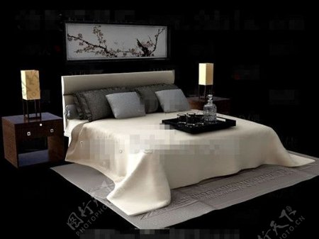 中国式的优雅的木制双层床