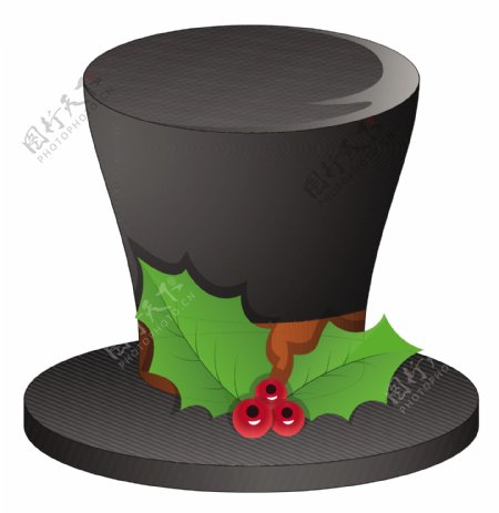 圣叶圣诞节插画矢量魔术师的帽子
