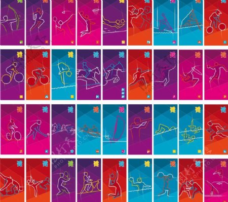 2012年伦敦奥运会体育图标图片