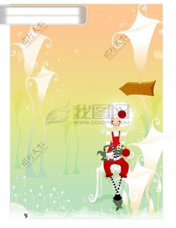 梦幻插画可爱女孩情人节浪漫卡通诙谐适量素材HanMaker韩国设计素材库