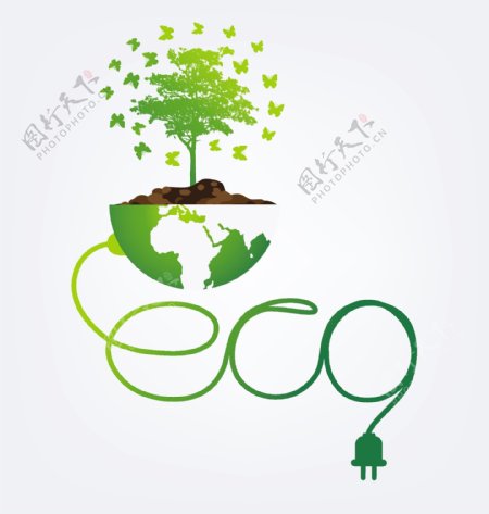 保护地球环境海报设计矢量素材
