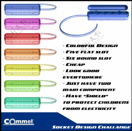 通讯电子学插座的设计挑战的彩色版