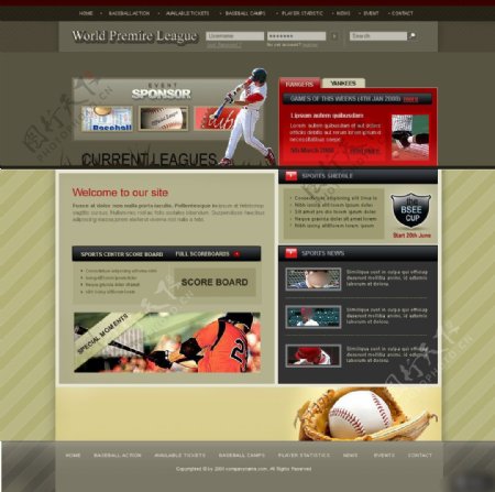 棒球体育类网页