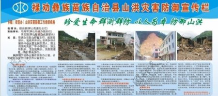 禄劝水务局山洪灾害预防宣传栏图片
