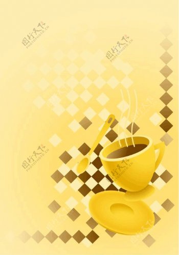 黄色咖啡杯