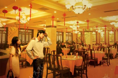 龙腾广告平面广告PSD分层素材源文件中国移动通信情人饭店宴席