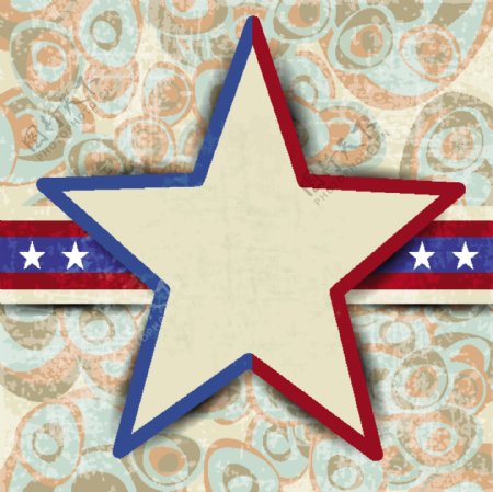 蹩脚的纹理背景与美国国旗的明星