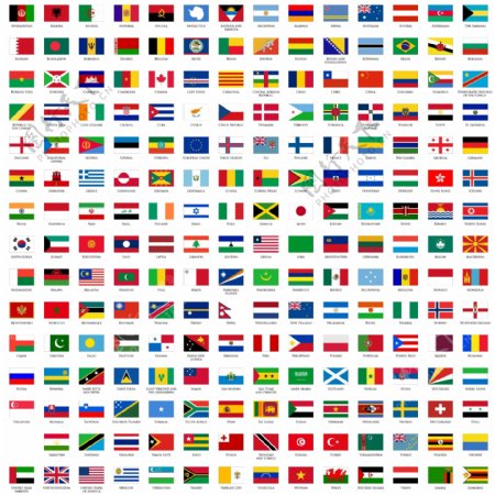 209个国家国旗图片