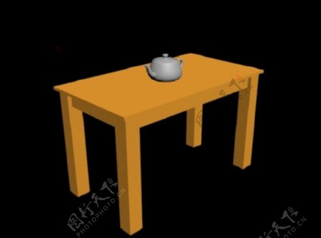 桌子3D模型素模图片