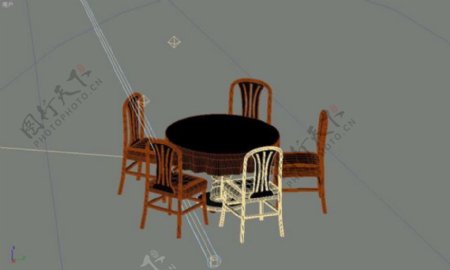 餐桌3d模型家具效果图57