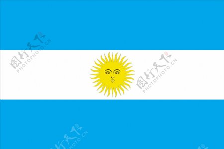 阿根廷国旗模板矢量图AI