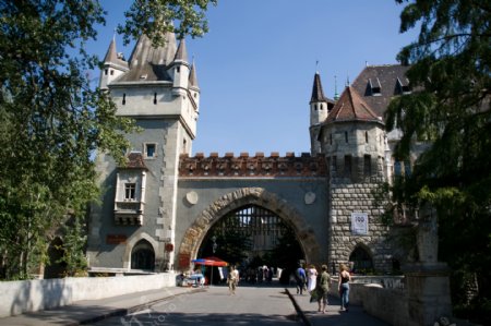 欧式城堡大门图片