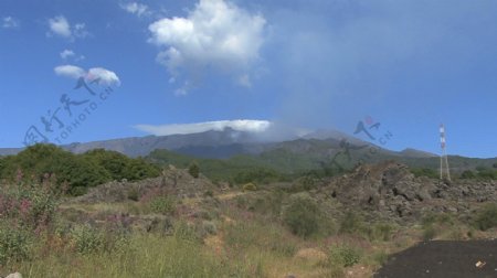 西西里岛的埃特纳火山云在股票的录像视频免费下载