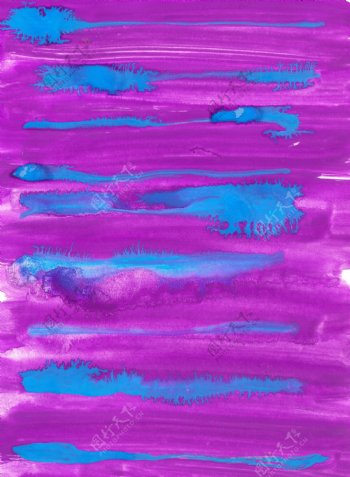 紫色蓝墨迹刷痕背景