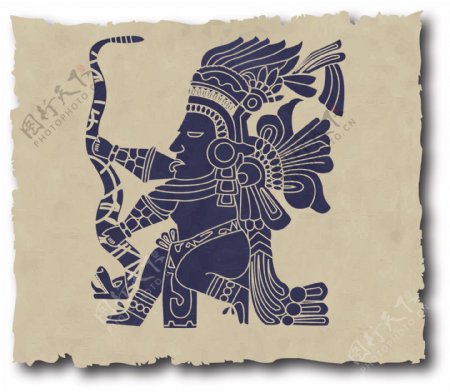 印第安民族纹样背景矢量素材3