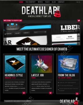 死亡实验室网页模板CSS