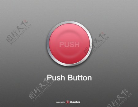 简单的圆形按钮PSD
