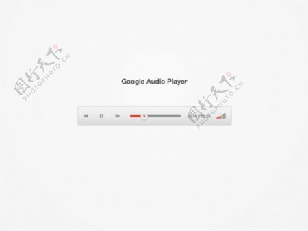清洁的谷歌的音频播放器设计
