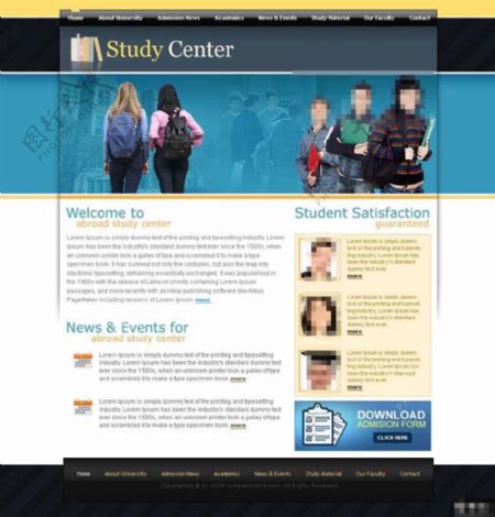 教育学习服务中心网页模板