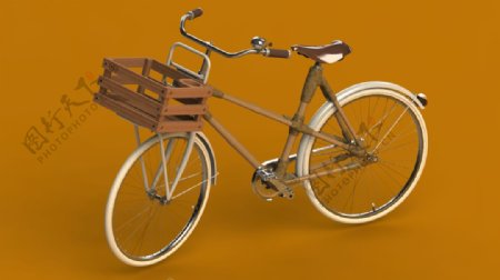 木制自行车筐
