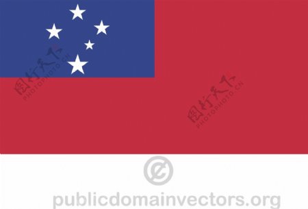 矢量萨摩亚国旗