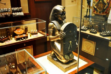 埃及法老雕塑图片