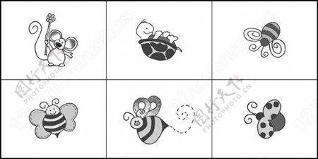 蜜蜂黄蜂老鼠乌龟笔刷图片