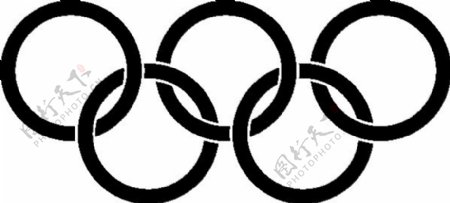 奥运五环的黑色剪贴画