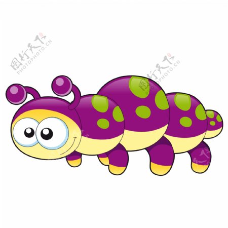 印花矢量图童装动物蚂蚁紫色免费素材