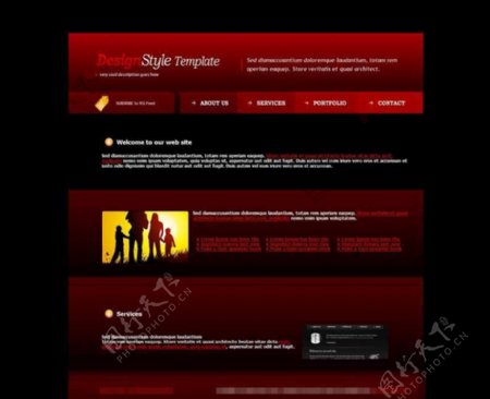 红色漂亮商务企业网站CSS模板