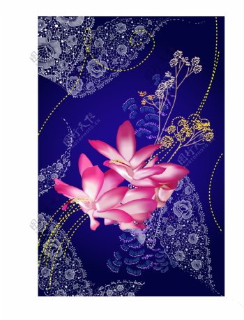 一个独特的中国古典花纹背景矢量素材