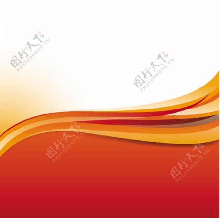 橙色背景抽象的波浪