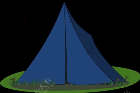 蓝色山脊的帐篷