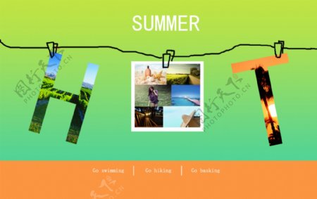 网页设计夏天图片