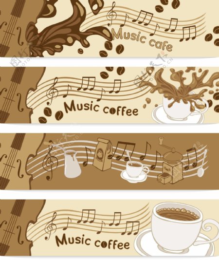 素材音乐咖啡背景
