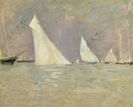 PaulCesarHelleuFloatingSailersatCowes画家风景画静物油画建筑油画装饰画