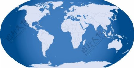 蓝色的世界地图剪贴画