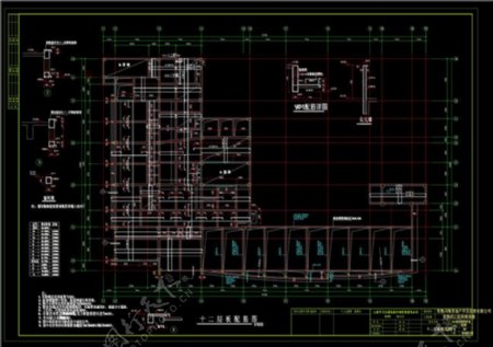 十二层板配筋图CAD图纸