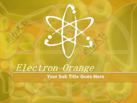 橙色电核ppt模板