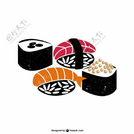 美味日本寿司矢量图