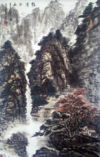 秋景国画图片