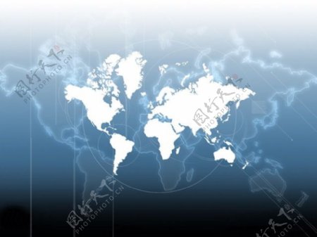 经典世界地图背景商务PPT模板