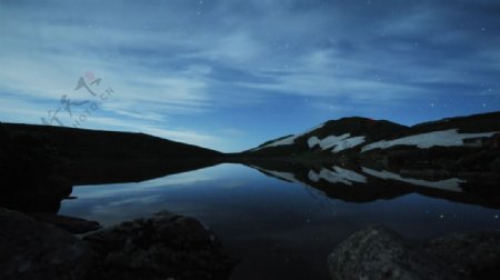湖水夜景视频素材