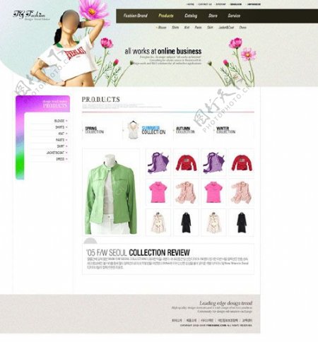 服装衣服购物网页设计