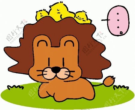 位图卡通动物鸟类狮子可爱卡通免费素材